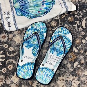Brighton Oceanic Shell Flip Flops